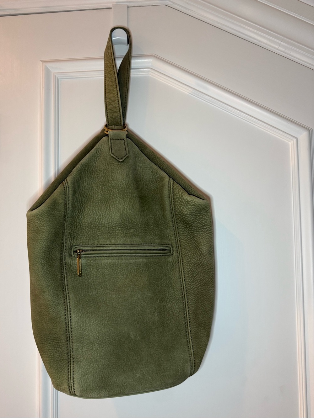 RARE Vintage 90s Coach Sonoma Flat Pack Sling Bag 4944 USA Made Sage Nubuck